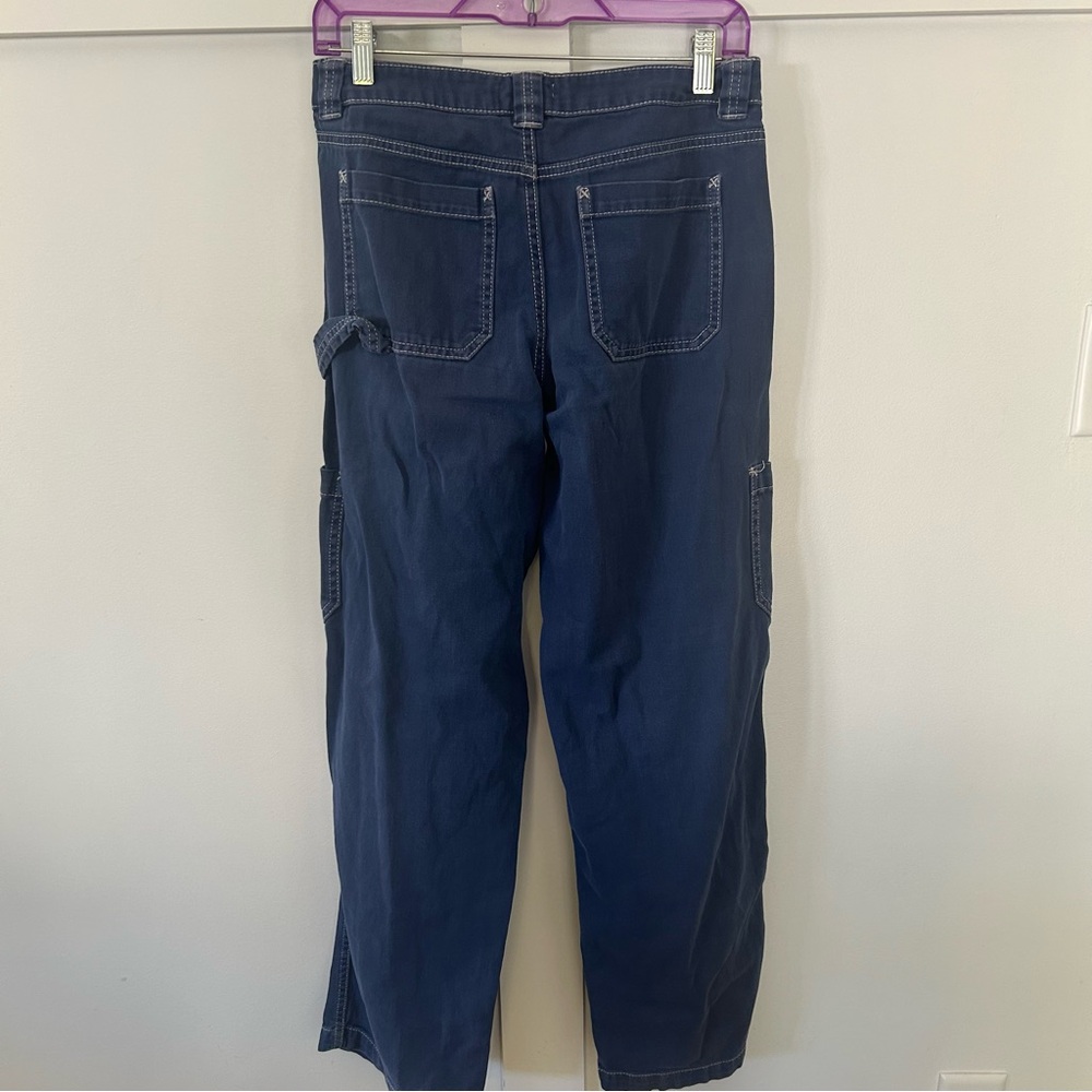 Garage Carpenter Jeans Wide Leg Oversized Slouchy Indigo Blue 100% Cotton Size 1 - Picture 6 of 13